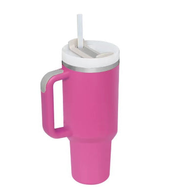 Tumbler da 40 oz con manico e cannuccia isolato termicamente
