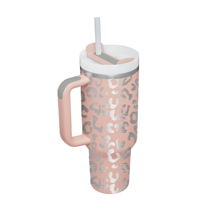 Tumbler da 40 oz con manico e cannuccia isolato termicamente
