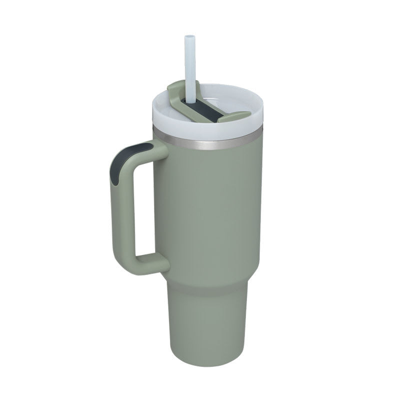 Tumbler da 40 oz con manico e cannuccia isolato termicamente